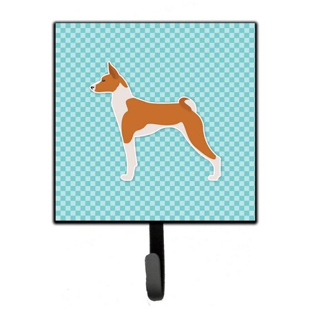 Jensendistributionservices Basenji Checkerboard Blue Leash or Key Holder MI1711111